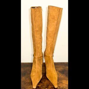 Kenneth Cole New York Camel Soft Suede Knee High Boots size 41/10